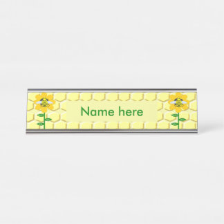 Porte-nom Pour Bureau Joyeux Jour des abeilles Anniversaire Bumblebee Pe