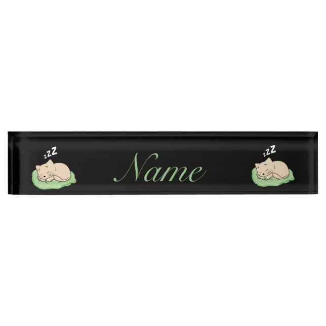 Porte-nom Pour Bureau Kitty Thunder-Cove dormant (Devant)