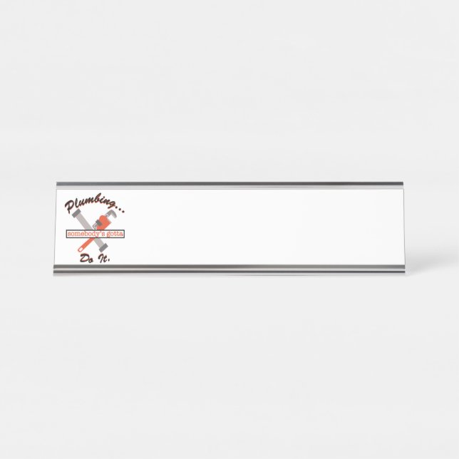 Porte-nom Pour Bureau La plomberie (Devant)
