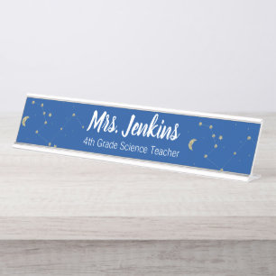 Porte-nom Pour Bureau Laboratoire de professeurs de science Constellatio