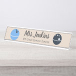 Porte-nom Pour Bureau Laboratoire de professeurs de sciences Lune<br><div class="desc">Plaque Nom de l'enseignant Fournitures de bureau Retour à l'école</div>