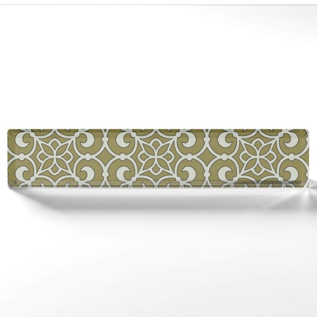 Porte-nom Pour Bureau Latis Motif géométrique (Devant)