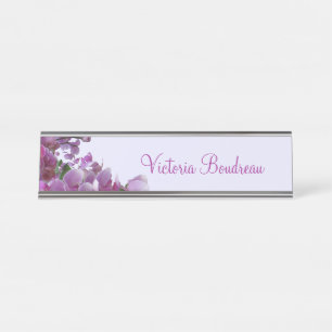 Porte-nom Pour Bureau Lavande nommée accrochante de pourpre d'orchidée