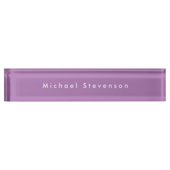 Porte-nom Pour Bureau Lavender tendance moderne professionnel (Devant)