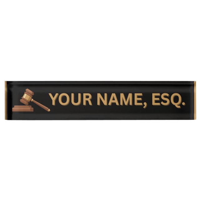 Porte-nom Pour Bureau Lawyers Gift Desk Name Plate (Devant)
