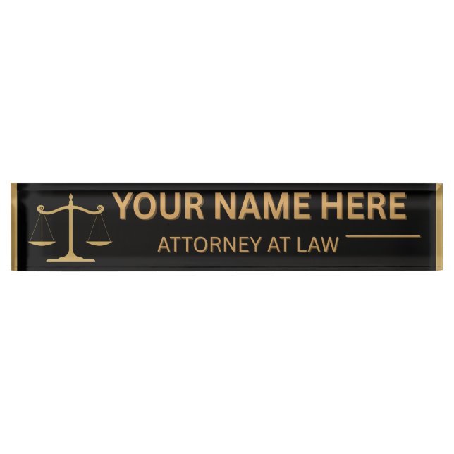 Porte-nom Pour Bureau Lawyers Gift Desk Name Plate (Devant)