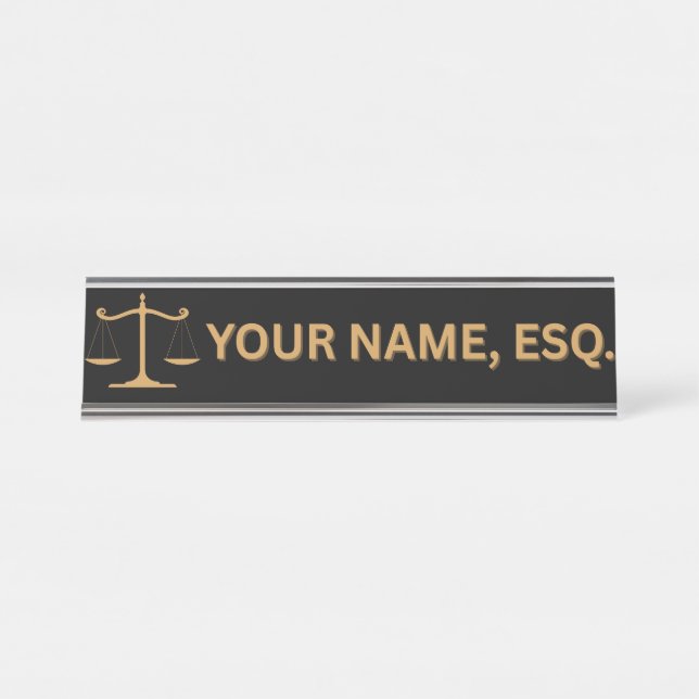 Porte-nom Pour Bureau Lawyers Gift Desk Name Plate (Devant)
