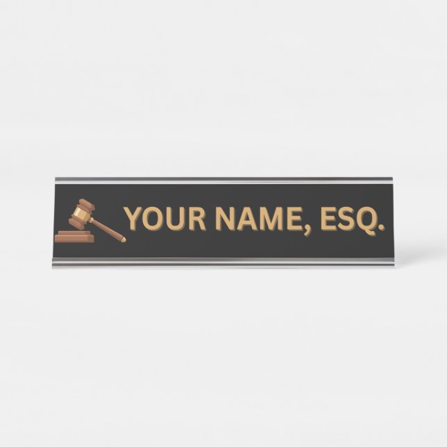 Porte-nom Pour Bureau Lawyers Gift Desk Name Plate (Devant)
