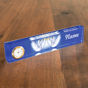Porte-nom Pour Bureau Le Mariage de Swan