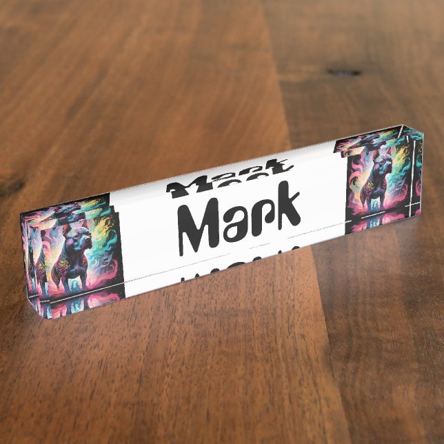 Porte-nom Pour Bureau Le Sentinel Lumineux : Un Staffordshire Holographi (Taille)