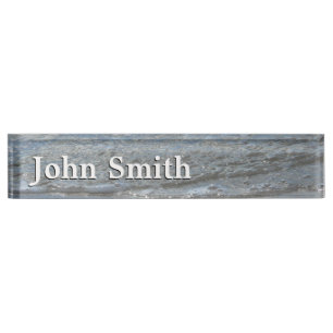 Porte-nom Pour Bureau L'eau sur la plage Photographie Abstraite