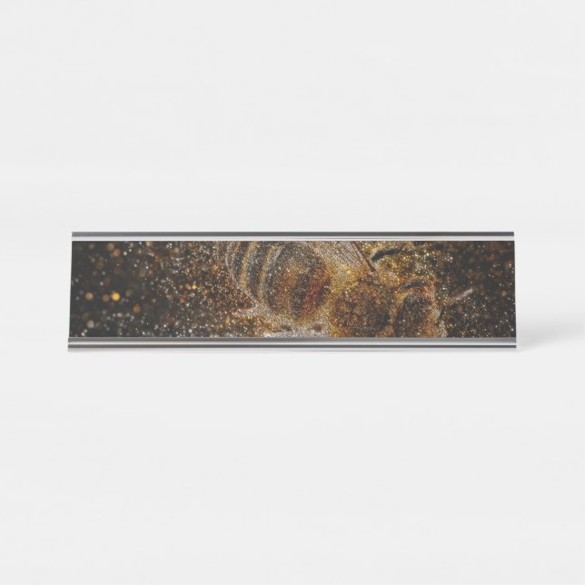 Porte-nom Pour Bureau Les abeilles tombées sont magiques (Devant)