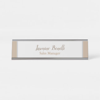 Porte-nom Pour Bureau Les couleurs pastel minimalistes professionnels mo