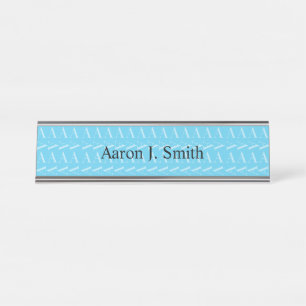 Porte-nom Pour Bureau Lettre initiale A, Aqua Blue
