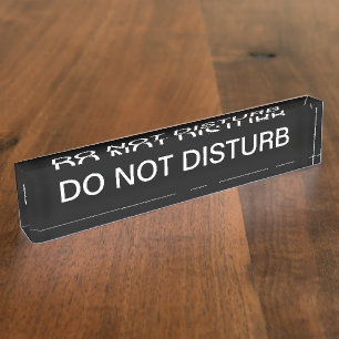 Porte-nom Pour Bureau L'Exécutif Ne Disturbe Pas