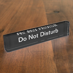 Porte-nom Pour Bureau L'Exécutif Ne Disturbe Pas