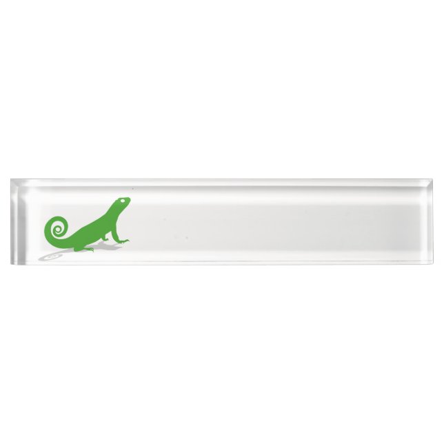 Porte-nom Pour Bureau Lézard vert (Devant)