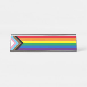 Porte-nom Pour Bureau Lgbtq arc-en-ciel diversité drapeau gay pride