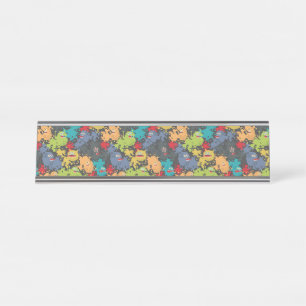 Porte-nom Pour Bureau Little cute funny monsters