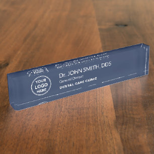 Porte-nom Pour Bureau Logo de clinique dentaire professionnel