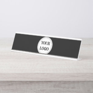 Porte-nom Pour Bureau Logo de marque noire Entreprise