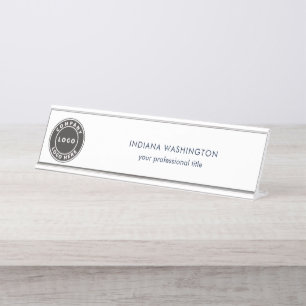 Porte-nom Pour Bureau Logo de société moderne professionnel