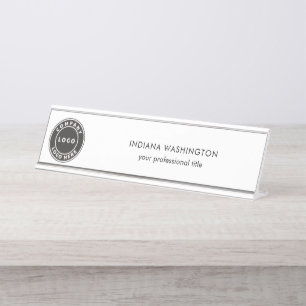 Porte-nom Pour Bureau Logo d'entreprise et site Web professionnel