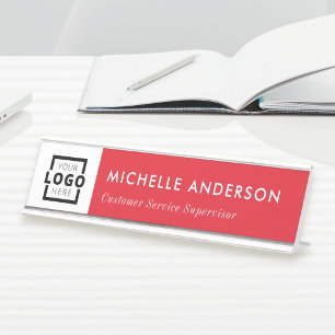 Porte-nom Pour Bureau Logo d'entreprise personnalisé Employé moderne Rou
