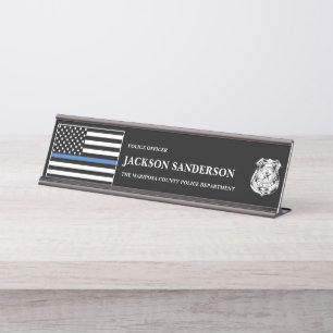 Porte-nom Pour Bureau Logo du département de police pour l'application d