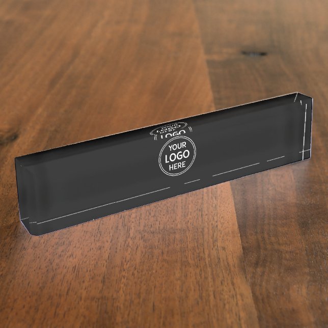 Porte-nom Pour Bureau Logo Marque sur Mesure pour Votre (Taille)