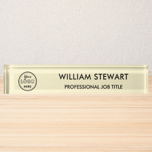 Porte-nom Pour Bureau Logo moderne Personnel Super Minimaliste