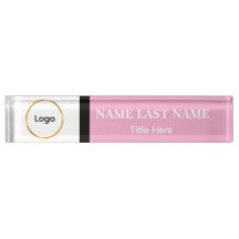 Logo personnalisé Élégant Rose tendre, Blanc, Noir