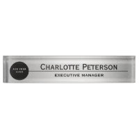 Logo Personnalisé Luxe Silver Metal Executive