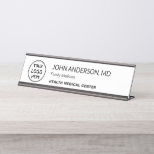 Porte-nom Pour Bureau Logo personnalisé Médecin professionnel de la sant