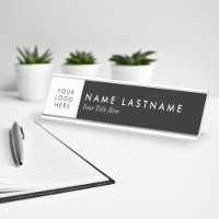 Logo personnalisé Nettoyer noir blanc bureau plaqu