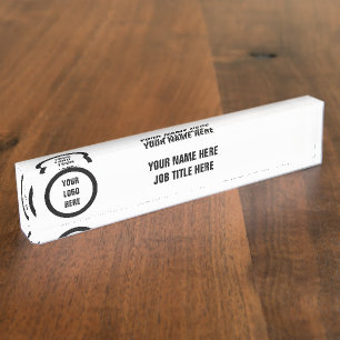 Porte-nom Pour Bureau Logo personnalisé personnalisé Élégant Numéro de d