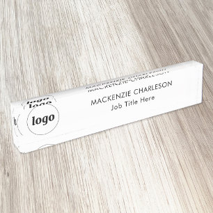 Porte-nom Pour Bureau Logo simple avec texte personnalisé professionnel