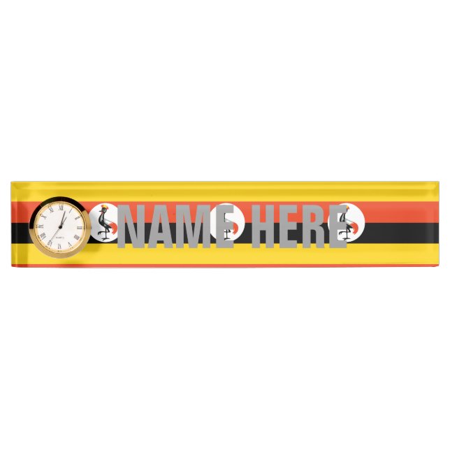 Porte-nom Pour Bureau L'Ouganda (Devant)