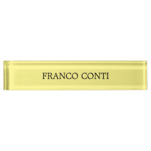 Porte-nom Pour Bureau Lumineuse Jaune minimaliste Plain Moderne