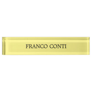 Porte-nom Pour Bureau Lumineuse Jaune minimaliste Plain Moderne