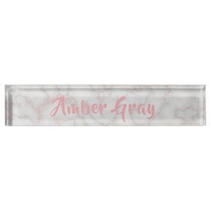 Porte-nom Pour Bureau Luxe moderne de pierre de marbre d'or de rose de