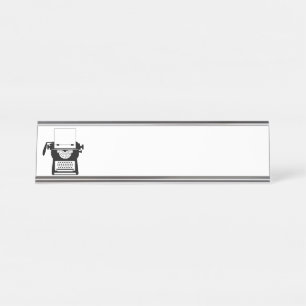 Porte-nom Pour Bureau Machine à écrire Vintage