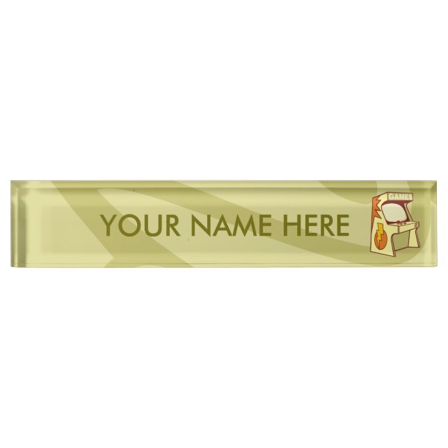 Porte-nom Pour Bureau Machine d'arcade (Devant)