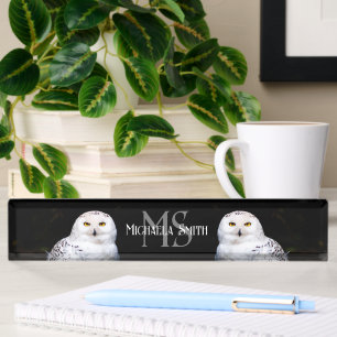 Porte-nom Pour Bureau Magnifique monogramme de nom personnalisé de harfa