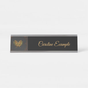 Porte-nom Pour Bureau Magnifique papillon élégant.