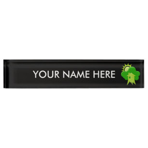 Porte-nom Pour Bureau Maison verte