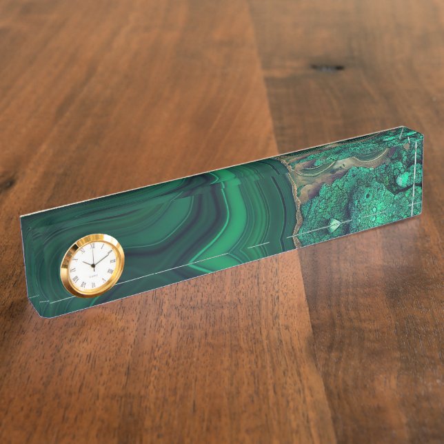 Porte-nom Pour Bureau Malachite Cu6CO3(OH)2 (Taille)