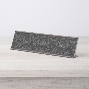Porte-nom Pour Bureau Mandala