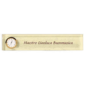Porte-nom Pour Bureau Manuscrit de Bach Partita