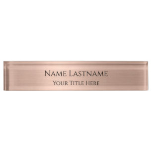 Porte-nom Pour Bureau Maquillage du salon Lash Artiste Minimalisme Rose
